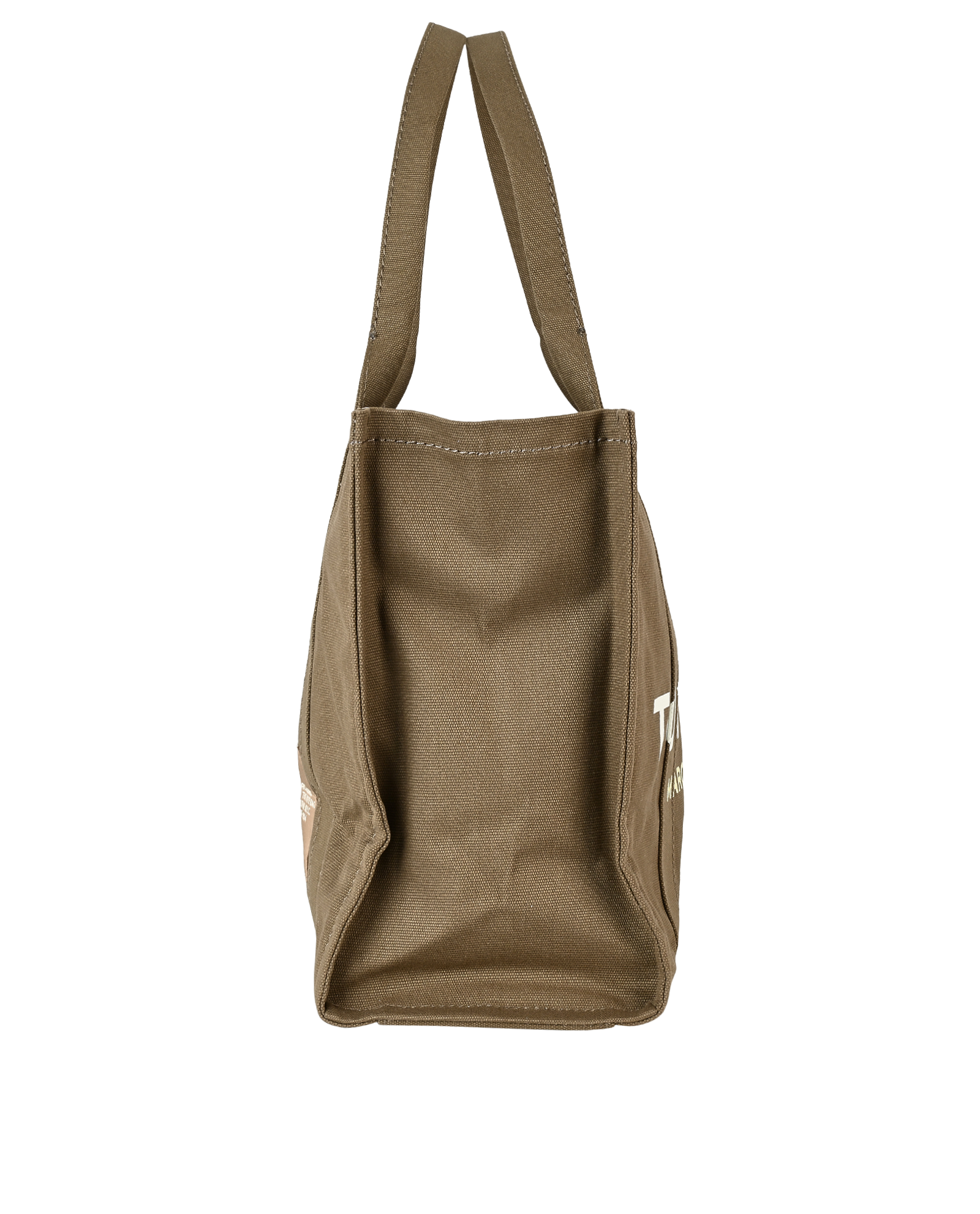 Large The Tote Bag, &pound;190, Handbags, Khaki, Canvas, Side view